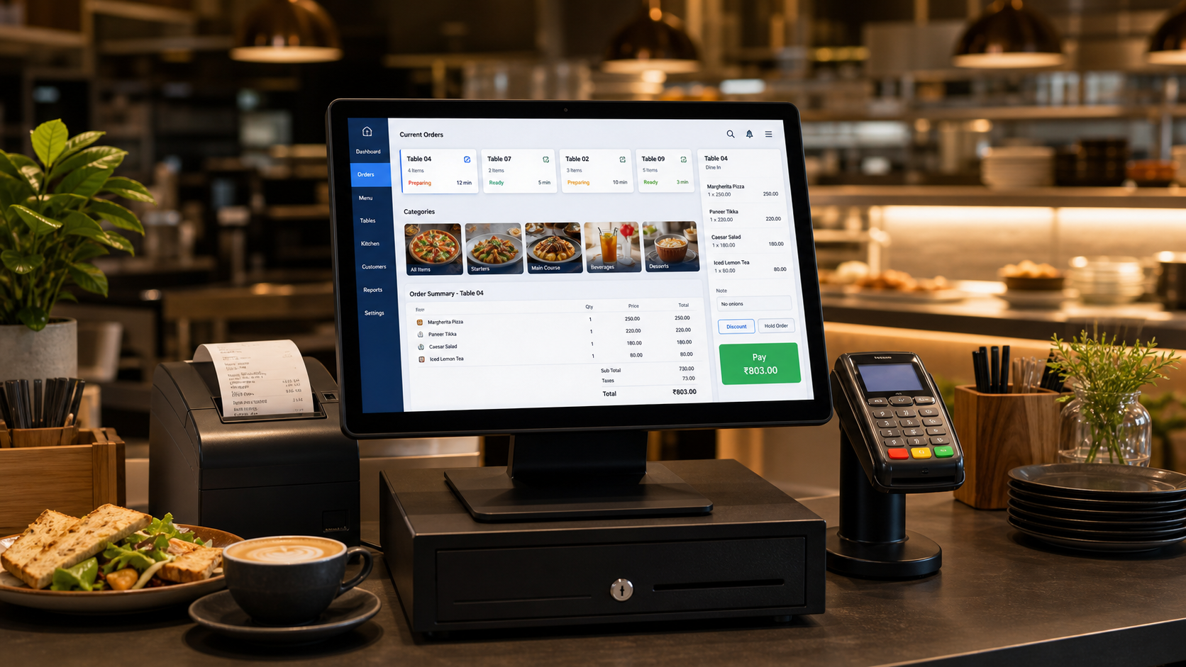 Restaurant POS table ordering and billing software